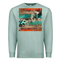 Seafoam Leopard Cowhide Pattern Premium Sweatshirt - CowCowDesign