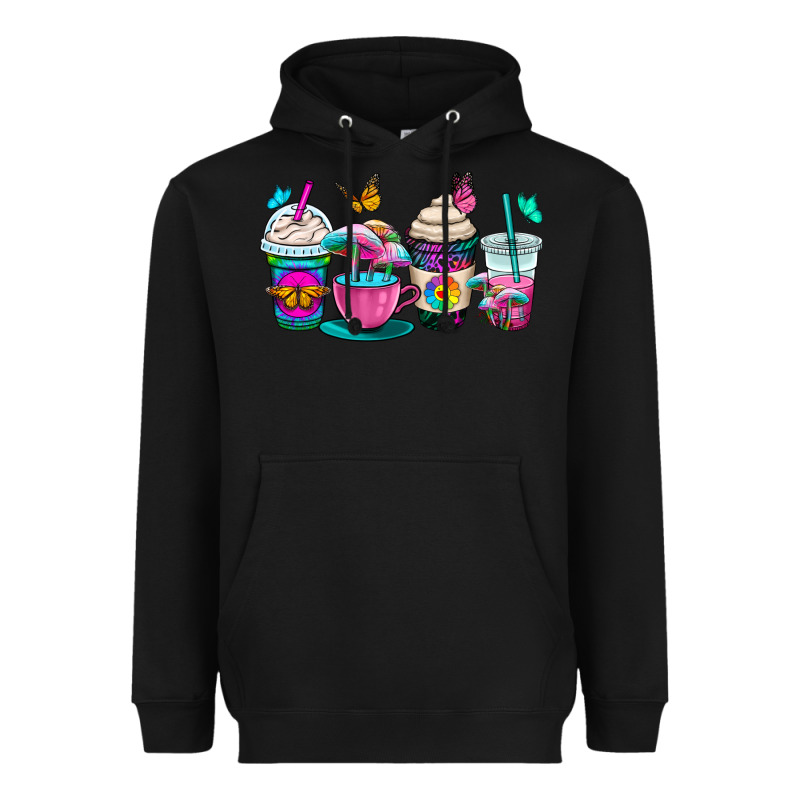 Tie Dye Coffee Cups Heavyweight Hoodie by OliviaCreatesArt | Teevron