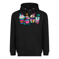 Black tie dye coffee cups Heavyweight Hoodie - OliviaCreatesArt