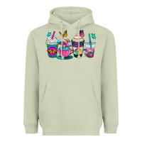 Matcha tie dye coffee cups Heavyweight Hoodie - OliviaCreatesArt