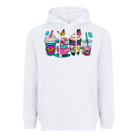 White tie dye coffee cups Heavyweight Hoodie - OliviaCreatesArt