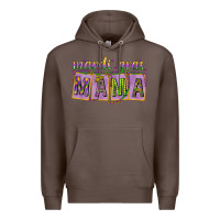 Coffee Mardi Gras Mama with Beads Premium Hoodie - HowdyJamesFarm