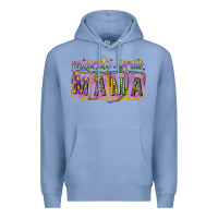Colony Blue Mardi Gras Mama with Beads Premium Hoodie - HowdyJamesFarm