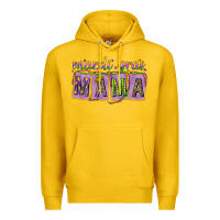 Lemon Mardi Gras Mama with Beads Premium Hoodie - HowdyJamesFarm