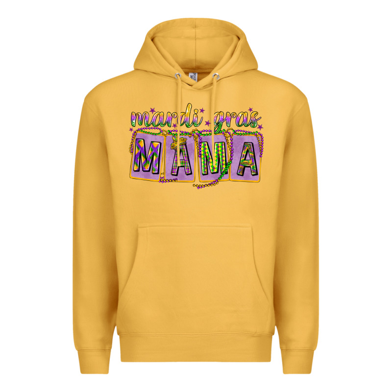 Mardi Gras Mama With Beads Premium Hoodie by HowdyJamesFarm | Teevron