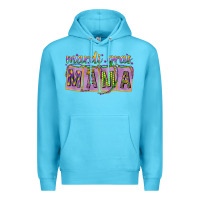Ocean Blue Mardi Gras Mama with Beads Premium Hoodie - HowdyJamesFarm