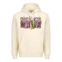 Sandshell Mardi Gras Mama with Beads Premium Hoodie - HowdyJamesFarm