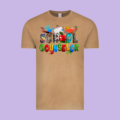 School Counselor Vintage Tee Designed By Nancycooperartshop