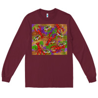 Burgundy mardi gras crawfish king cake Long Sleeve Tee - RanaPortraitStore