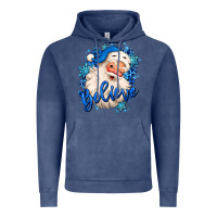 Vintage Denim believe winter christmas santa claus Vintage Hoodie - MaliasSmallBusiness