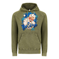 Vintage Olive believe winter christmas santa claus Vintage Hoodie - MaliasSmallBusiness