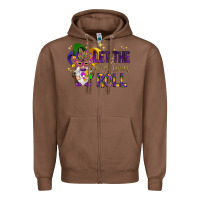 Chestnut Let the good times roll with gnome Zipper Hoodie - HowdyJamesFarm