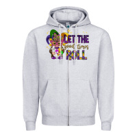 Heather Grey Let the good times roll with gnome Zipper Hoodie - HowdyJamesFarm