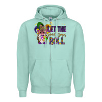 Seafoam Let the good times roll with gnome Zipper Hoodie - HowdyJamesFarm