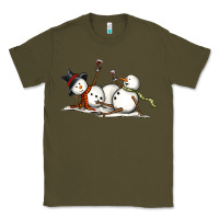 Snowman With Wine Classic Tee | Teevron