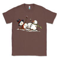 Chestnut snowman with wine Classic Tee - MaliasSmallBusiness
