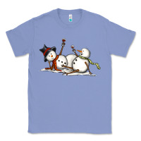 Colony Blue snowman with wine Classic Tee - MaliasSmallBusiness