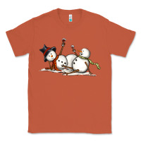 Copper snowman with wine Classic Tee - MaliasSmallBusiness