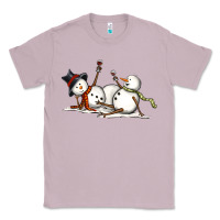 Lilac snowman with wine Classic Tee - MaliasSmallBusiness