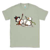 Matcha snowman with wine Classic Tee - MaliasSmallBusiness