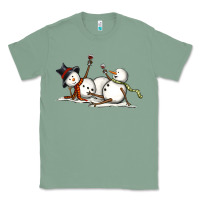 Sage snowman with wine Classic Tee - MaliasSmallBusiness
