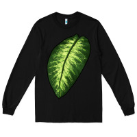 Black Dumb Cane Leaf Long Sleeve Tee - LillyAllenDesigns