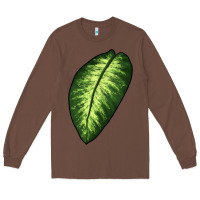 Chestnut Dumb Cane Leaf Long Sleeve Tee - LillyAllenDesigns