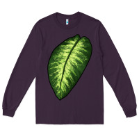 Plum Dumb Cane Leaf Long Sleeve Tee - LillyAllenDesigns
