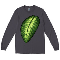 Smoke Dumb Cane Leaf Long Sleeve Tee - LillyAllenDesigns