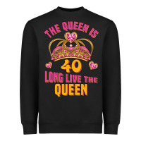 Black the queen is 40 long live the queen Heavyweight Sweatshirt - Jasminsmagicworld