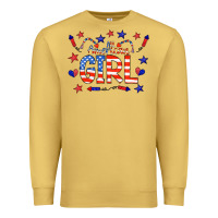 All American Girl Doodle Letters Premium Sweatshirt | Teevron