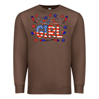 Chestnut all american girl doodle letters Premium Sweatshirt - CowCowDesign