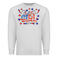 Dove Grey all american girl doodle letters Premium Sweatshirt - CowCowDesign