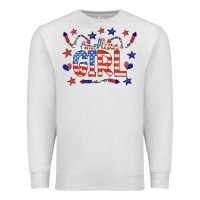 Oatmeal Heather all american girl doodle letters Premium Sweatshirt - CowCowDesign