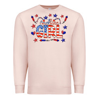 Pale Pink all american girl doodle letters Premium Sweatshirt - CowCowDesign