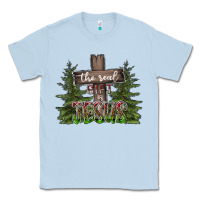 Dusty Blue the real gift is jesus Classic Tee - CowhideDigitalArt