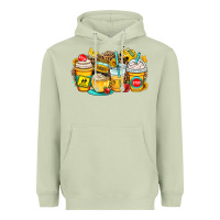 Matcha school bus coffee cups Heavyweight Hoodie - OliviaCreatesArt