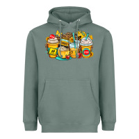 Sage school bus coffee cups Heavyweight Hoodie - OliviaCreatesArt
