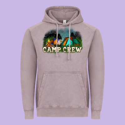 Camp Crew Vintage Hoodie Designed By Nancycooperartshop