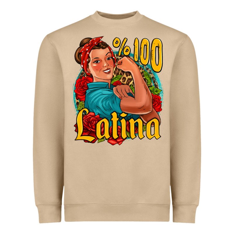 Hundred Percent Latina Strong Woman Heavyweight Sweatshirt by Jasminsmagicworld | Teevron