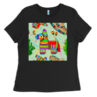 Black pinata seamless pattern Ladies Tee - BundleAndBundleShop