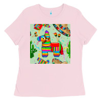 Bubblegum Pink pinata seamless pattern Ladies Tee - BundleAndBundleShop
