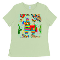 Matcha pinata seamless pattern Ladies Tee - BundleAndBundleShop