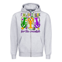 Heather Grey I'm just here for the Crawfish Zipper Hoodie - HowdyJamesFarm