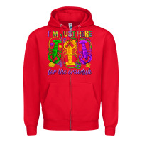 Red I'm just here for the Crawfish Zipper Hoodie - HowdyJamesFarm
