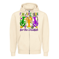 Sandshell I'm just here for the Crawfish Zipper Hoodie - HowdyJamesFarm