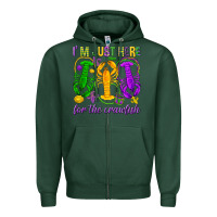 Sports Green I'm just here for the Crawfish Zipper Hoodie - HowdyJamesFarm