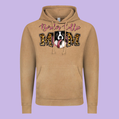Border Collie Mom Vintage Hoodie Designed By Jasminsmagicworld