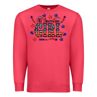 Cardinal All American Girl Premium Sweatshirt - CowCowDesign