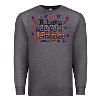 Charcoal Heather All American Girl Premium Sweatshirt - CowCowDesign